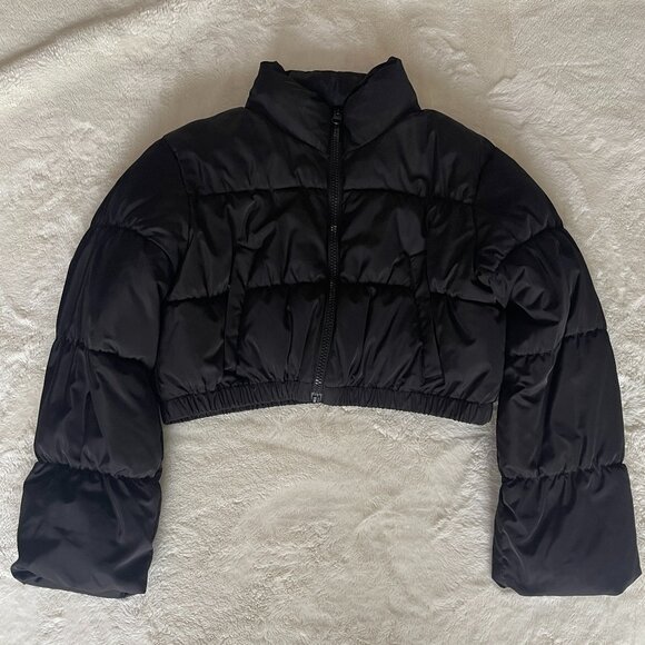 H&M Women's Black Puffer Jacket Size: L - Picture 4 of 12
